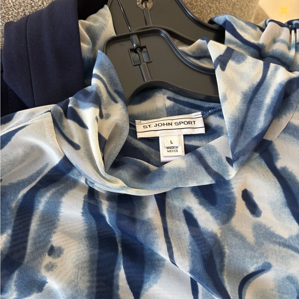 St. John Sport Navy and Blue Hoodie